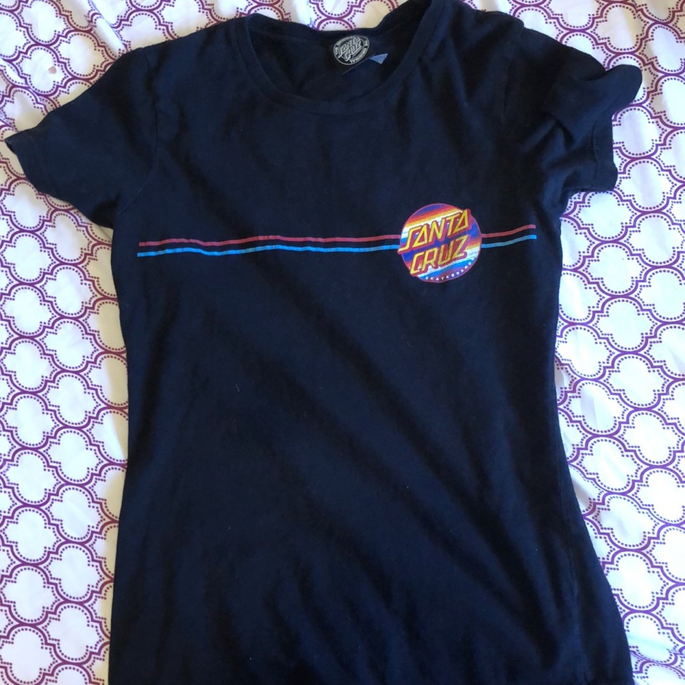 black santa cruz t shirt